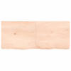 The Living Store Wandplank Rustieke Stijl - Eikenhout - 120 x 50 x 6 cm - Onbehandeld - Natuurlijke Rand