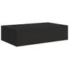 The Living Store Zwevend Schap met Lade - MDF en Metaal - 40 x 23.5 x 10 cm - Zwart