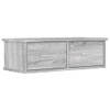 The Living Store Zwevende TV-kast - Grijs Sonoma Eiken - 60x26x18.5 cm