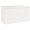 The Living Store Zwevende Hangende Kast - Massief Grenenhout - Wit - 60x30x35 cm