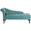 Beliani PESSAC - Chaise longue-Blauw-Fluweel