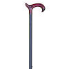 Classic Canes Verstelbare wandelstok - Zwart - Aluminium - Robijn-rood acryl handvat - Lengte 78 - 103 cm