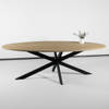 Eettafel ovaal 240cm Rato lichtbruin ovale tafel