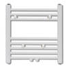 The Living Store Handdoekradiator - 480x480mm - 8 stalen dwarsbalken - wit - 210W