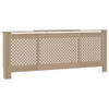 The Living Store Radiatorkast - MDF - 142-205 x 20.5 x 82 cm