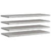 The Living Store Wandschap Betongrijs 90x23.5x3.8cm - Honingraat MDF en Metaal