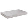 The Living Store Wandschap - 23 x 23.5 x 3.8 cm - Betongrijs Hout/Metaal