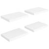 The Living Store Wandplanken - Trendy - Set van 4 - 40x23x3.8 cm - Honingraat MDF - Metaal