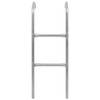 The Living Store Trampolineladder - 2 trapjes - 102.6 cm - gegalvaniseerd staal