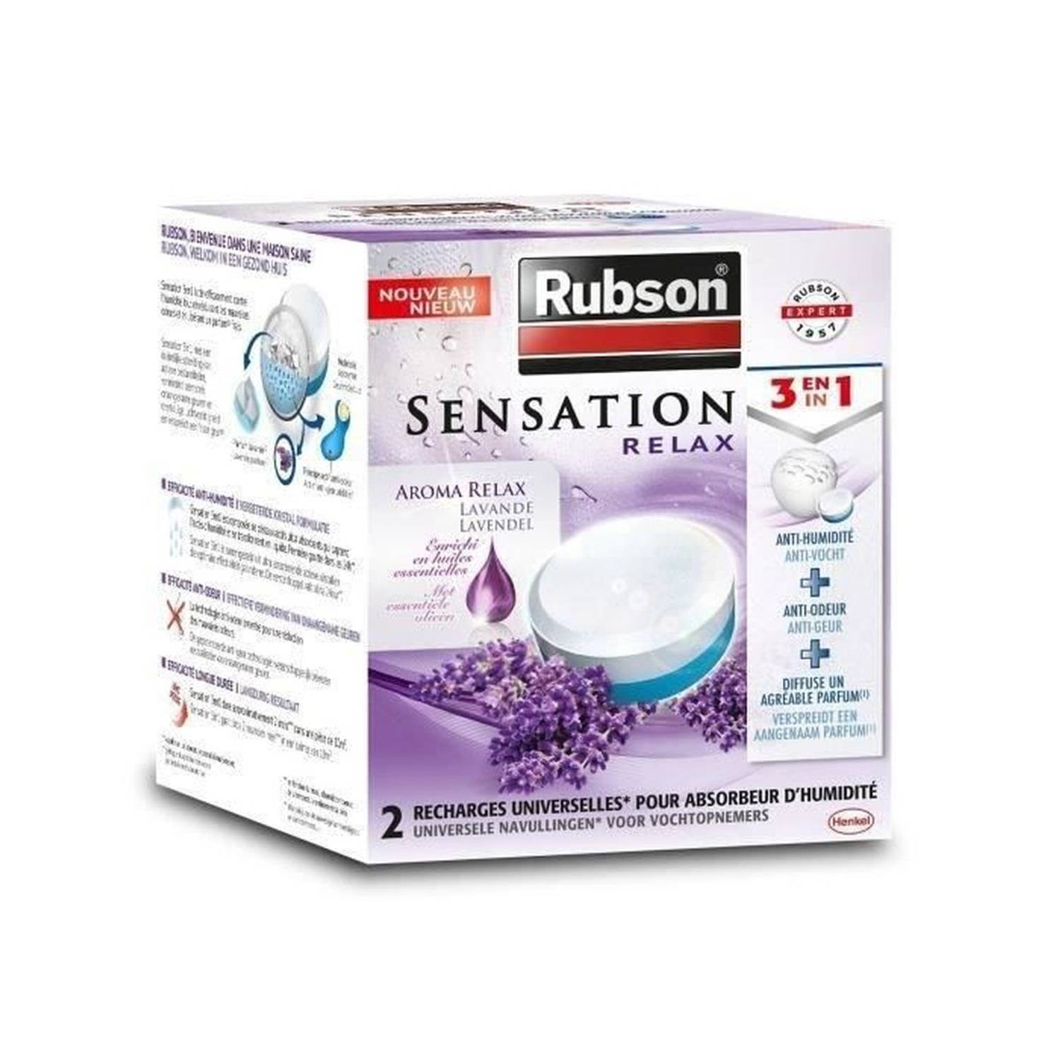 RUBSON Sensation 2 power tabs 3en1 lavande * 6