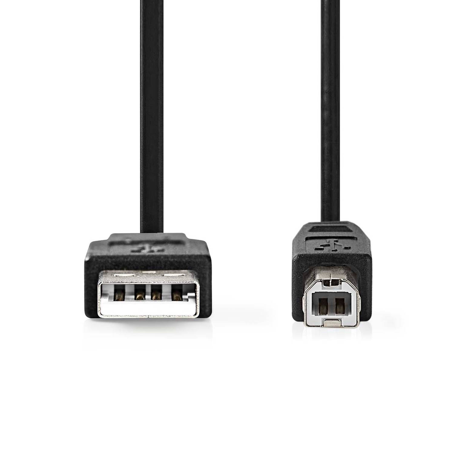 Nedis USB-Kabel | USB 2.0 | USB-A Male | USB-B Male | 10 W | 480 Mbps | Vernikkeld | 3.00 m | Rond |