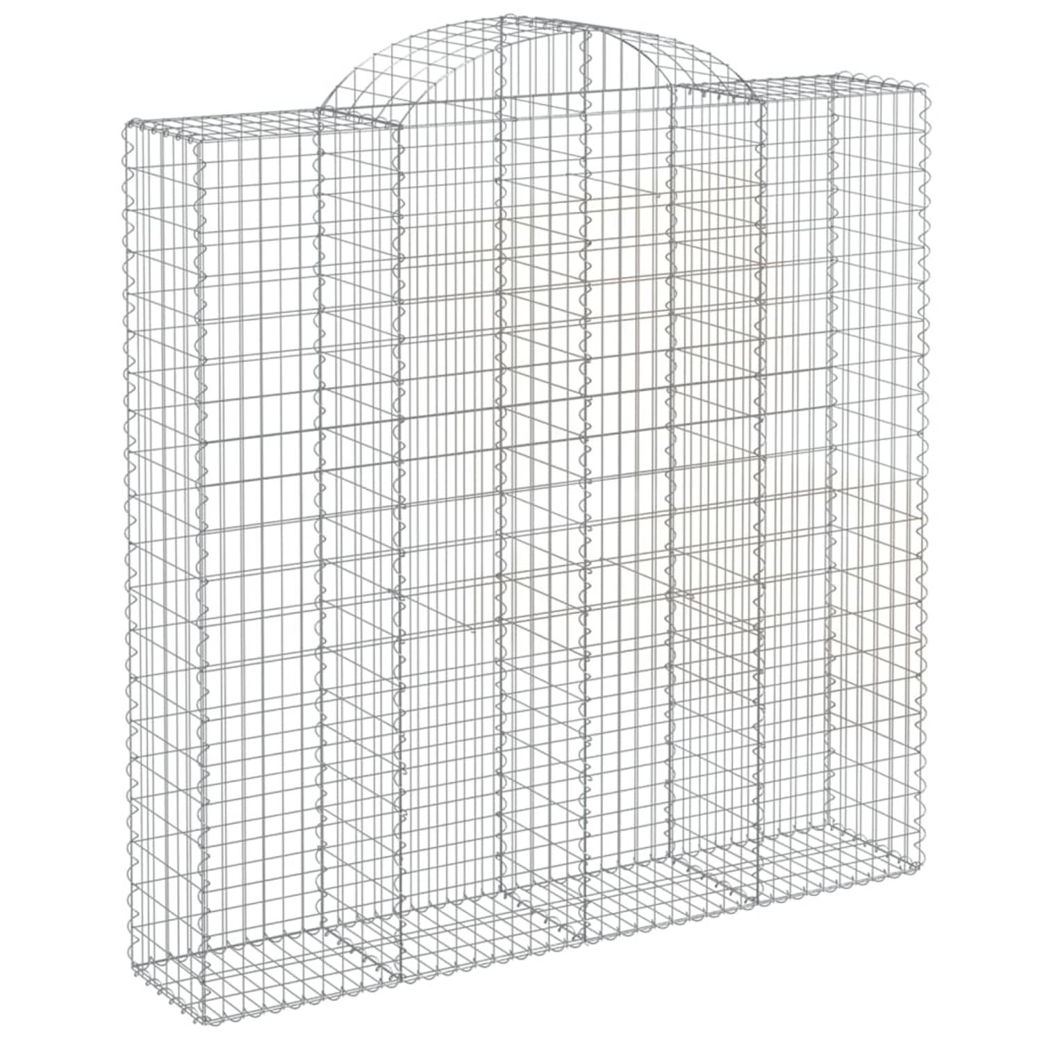 The Living Store schanskorf gabion - 200 x 50 x 200/220 cm - geluidsisolerende tuinbarrière