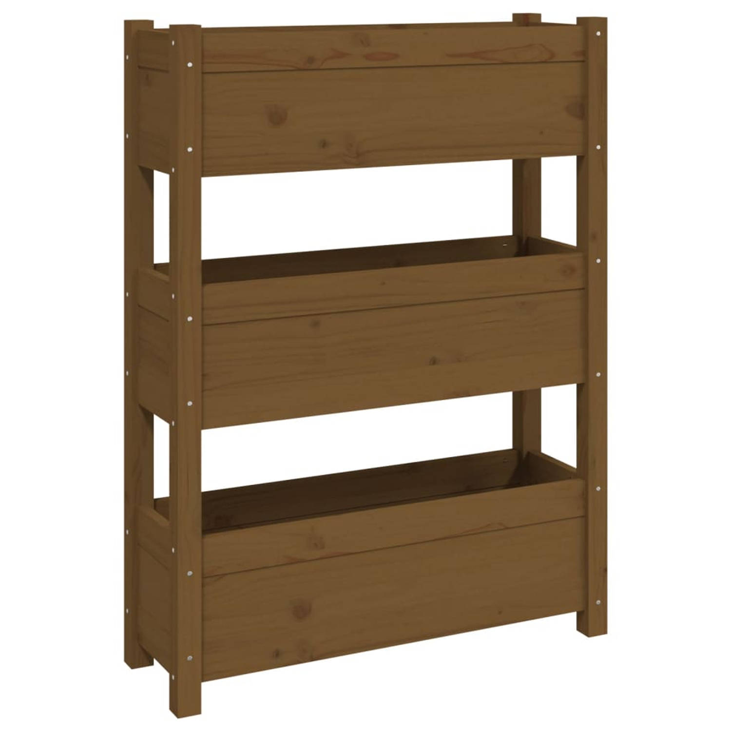 The Living Store Houten Plantenbak - Inrichting - 77x25x104.5 cm - Grenenhout