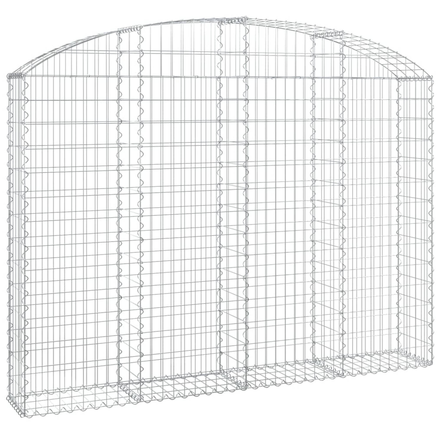 The Living Store Gabion Schanskorf - 200 x 30 x 140/160 cm - Geluids- en Decoratieve Tuinbarrière