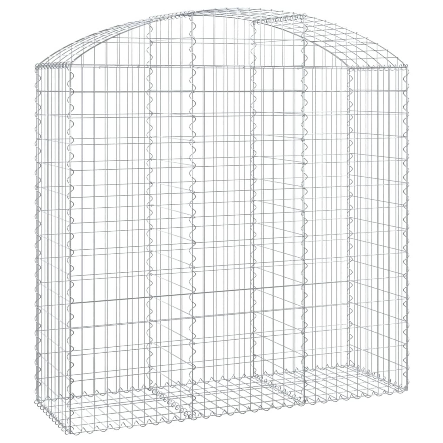 The Living Store Schanskorf Gabion - 150 x 50 x 140/160 cm - geluidsisolerende tuinbarrière