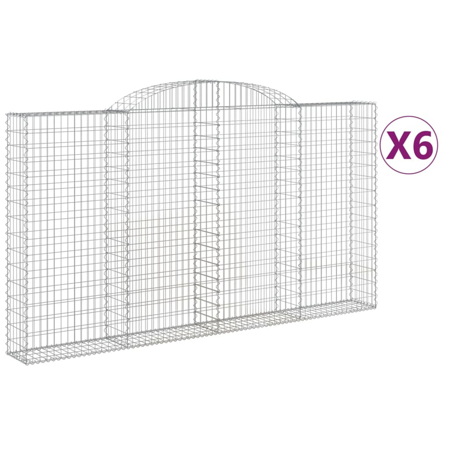 The Living Store Schanskorf 300x30x160/180cm - Decoratieve Tuinbarrière - Gegalvaniseerd IJzer