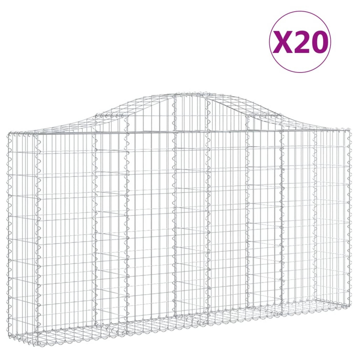 The Living Store Schanskorf 200x30x100/120 cm 3.5 mm draad - Gegalvaniseerd ijzer