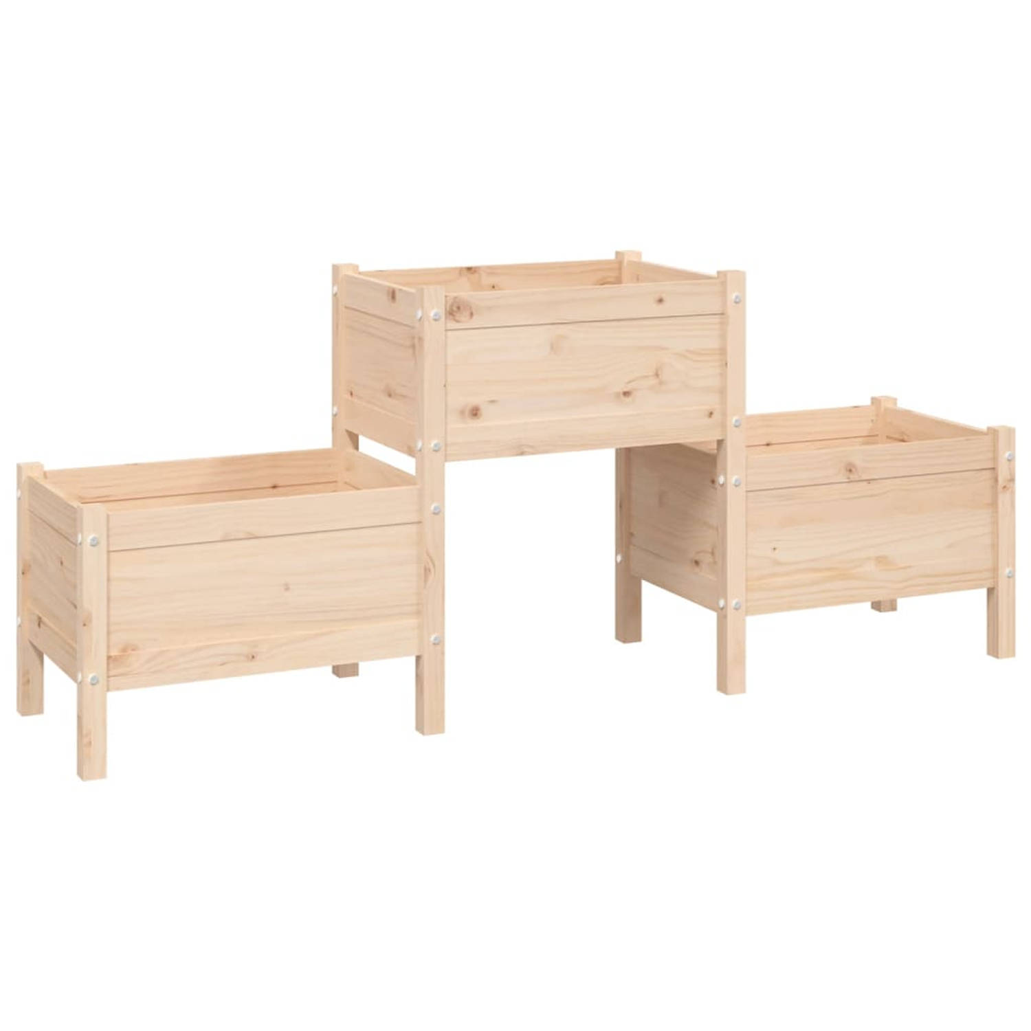 The Living Store Massief grenenhout Plantenbak - 178.5 x 44 x 75 cm - Onbehandeld