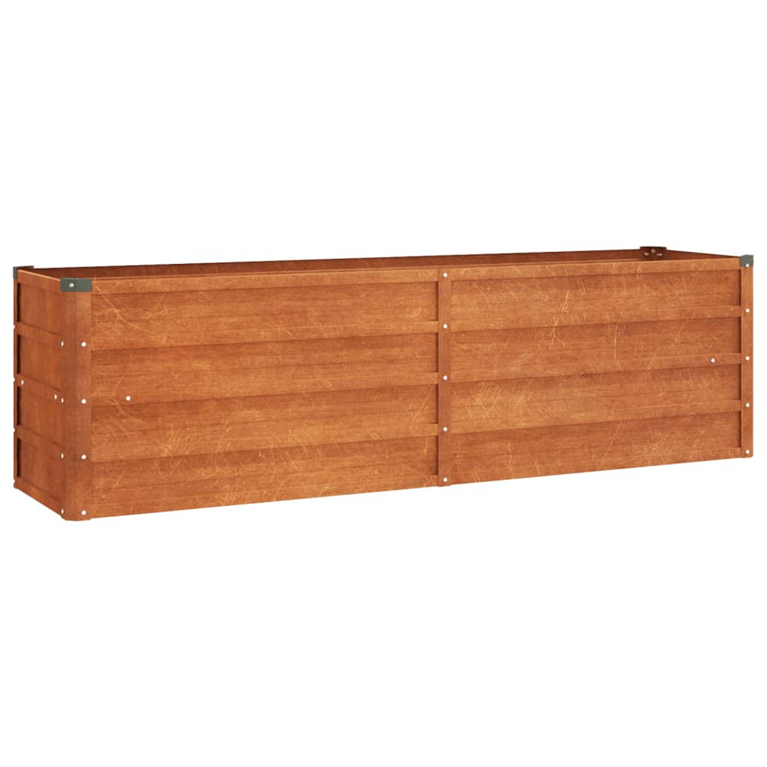 The Living Store Plantenbak Cortenstaal - 160 x 40 x 45 cm - Duurzaam materiaal - ruim en stevig