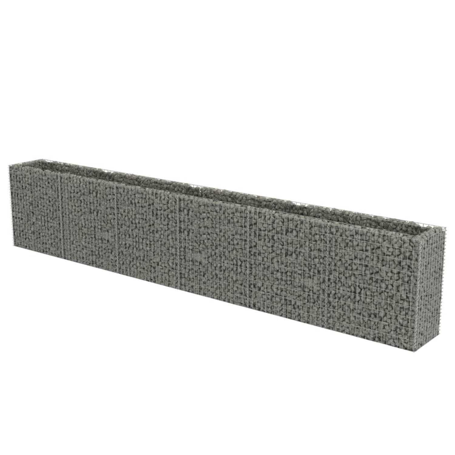 The Living Store Gabion Plantenbak - Verhoogd - 540x50x100cm - Gegalvaniseerd staal