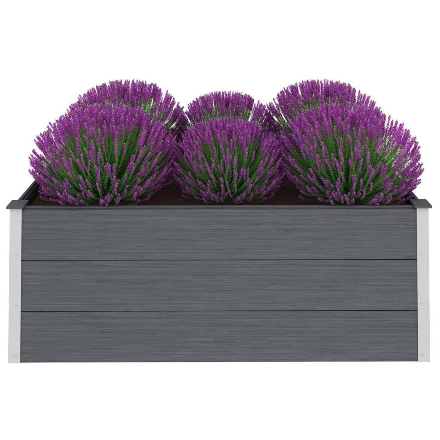 The Living Store Plantenbak verhoogd 150x100x54 cm HKC grijs - Bloempot