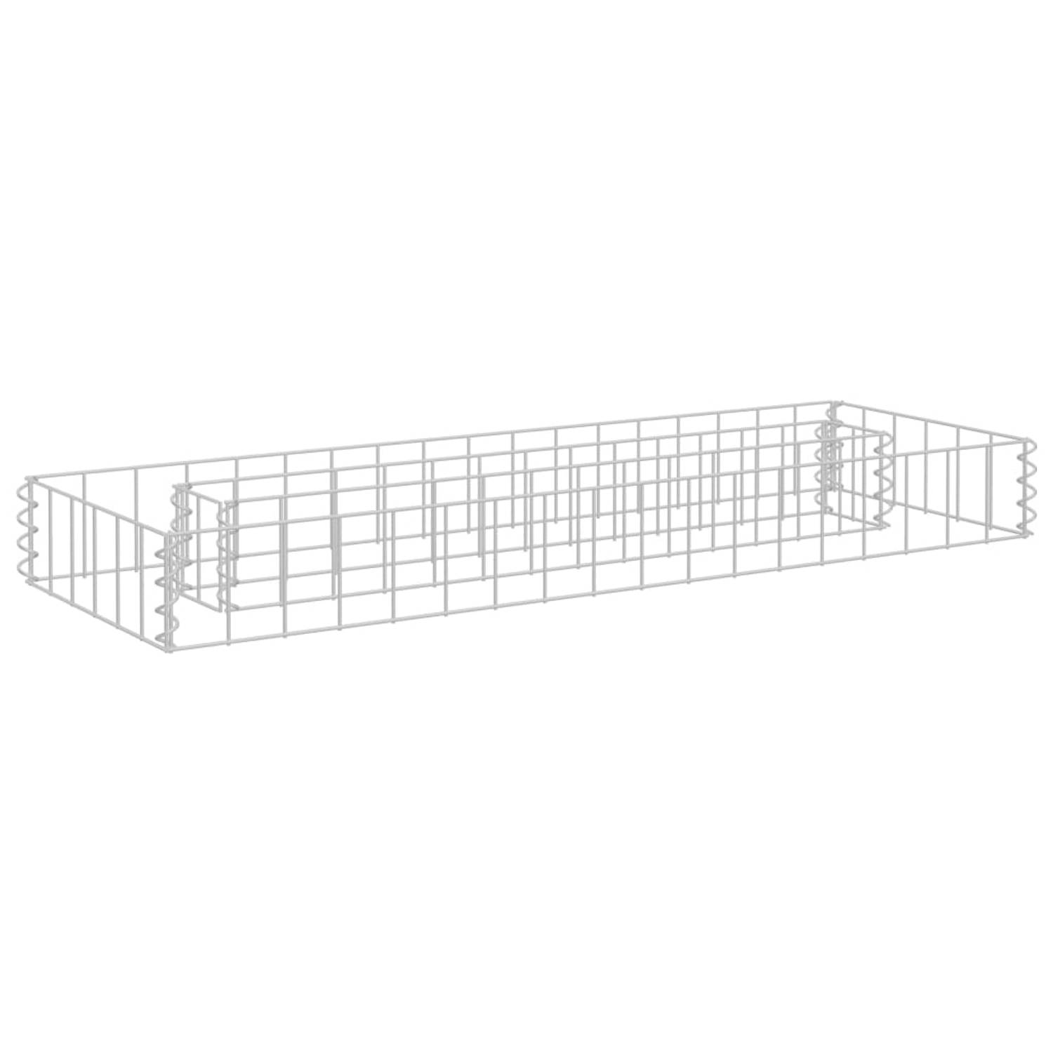 The Living Store Schanskorf plantenbak - 90 x 30 x 10 cm - gegalvaniseerd staal