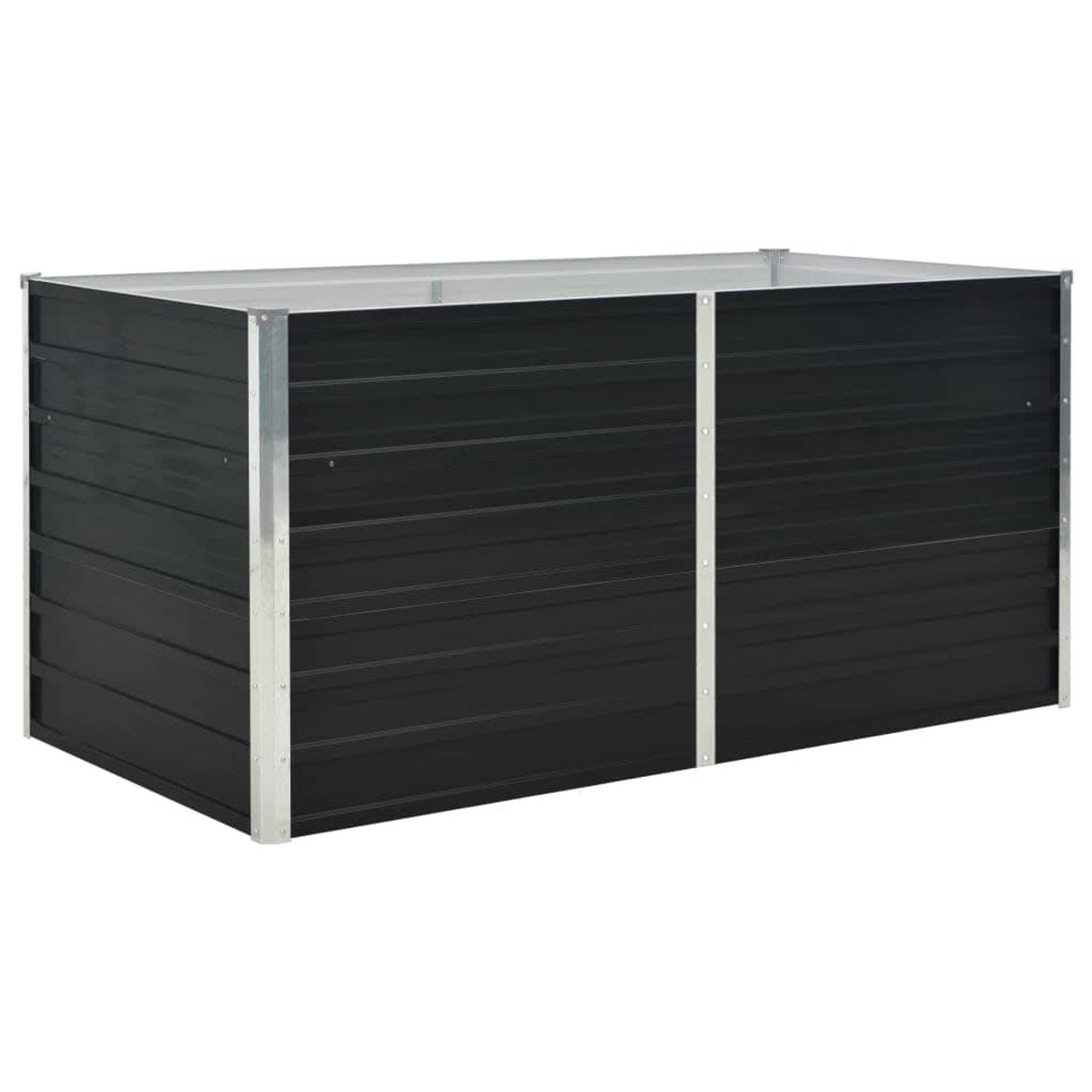 The Living Store Verhoogde plantenbak - 160 x 80 x 77 cm - Gegalvaniseerd staal