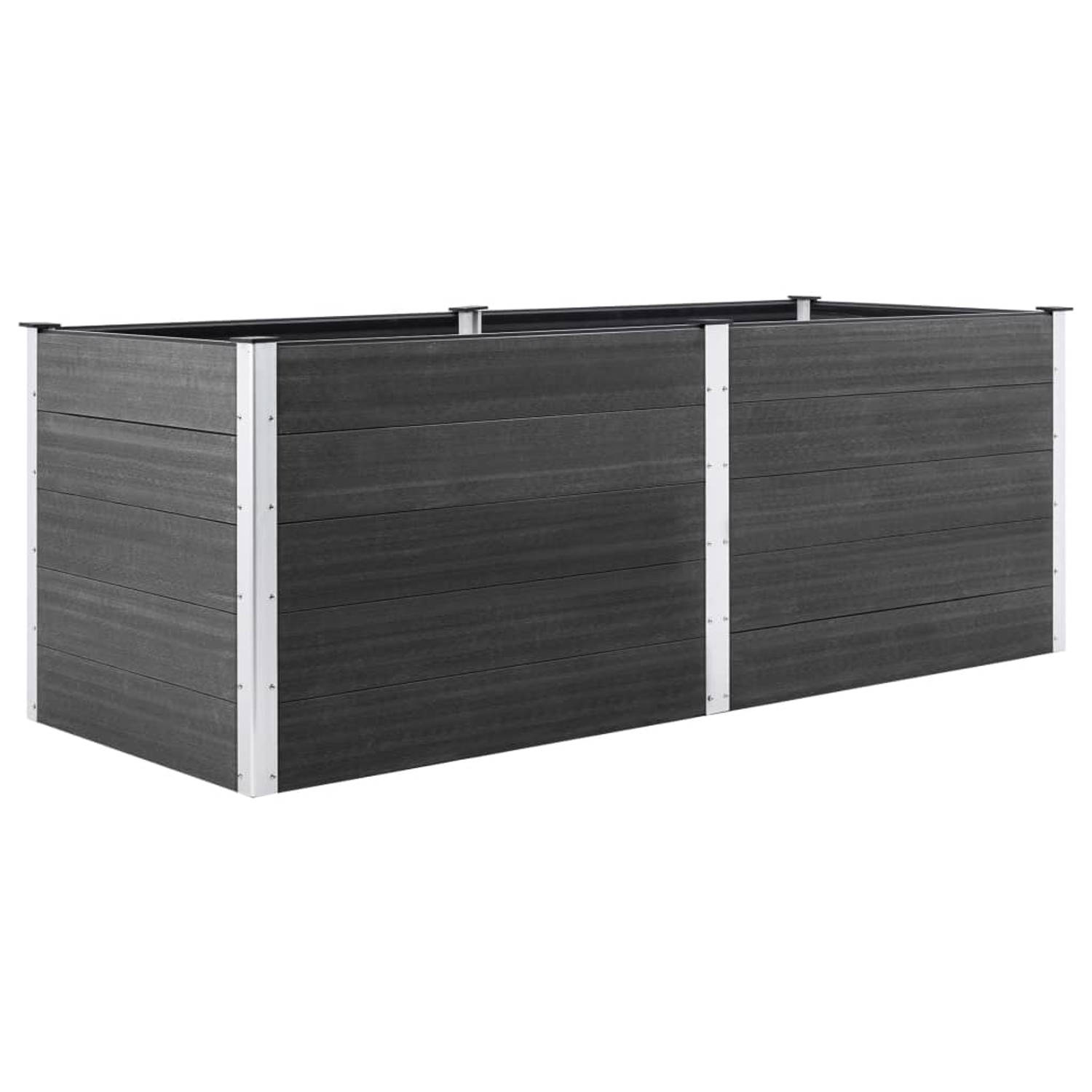 The Living Store Plantenbak verhoogd 250x50x91 cm HKC grijs - Bloempot