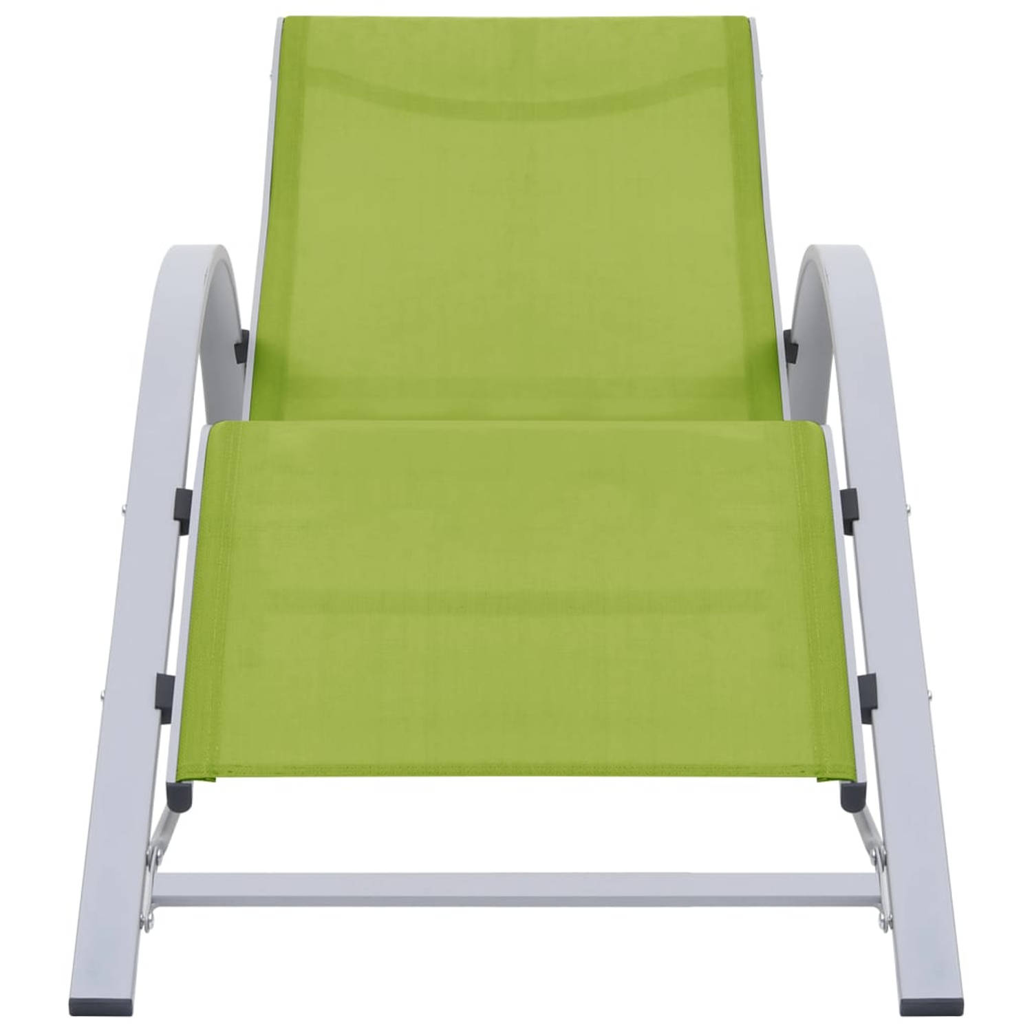 The Living Store Loungebed Tuin - 167x60x66 cm - Groen