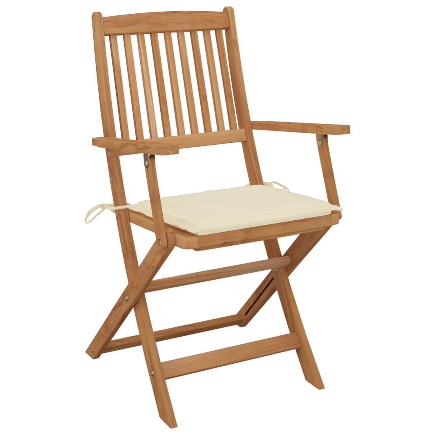The Living Store Inklapbare stoelen - Massief acaciahout - Tuinstoelen - 54 x 57 x 91 cm - Set van 4