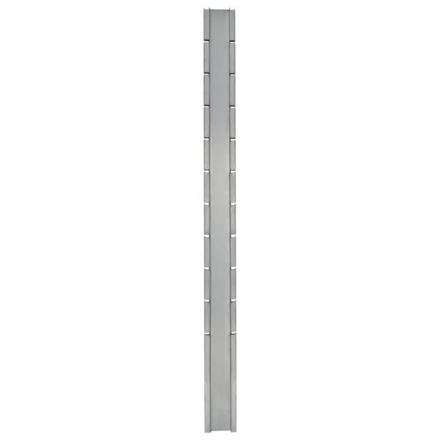 vidaXL Schanskorfpaal 260 cm gegalvaniseerd staal zilverkleurig