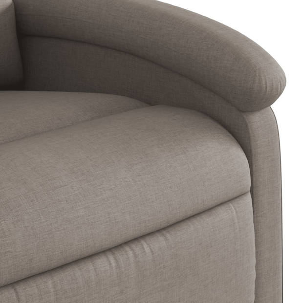 vidaXL Fauteuil verstelbaar stof taupe