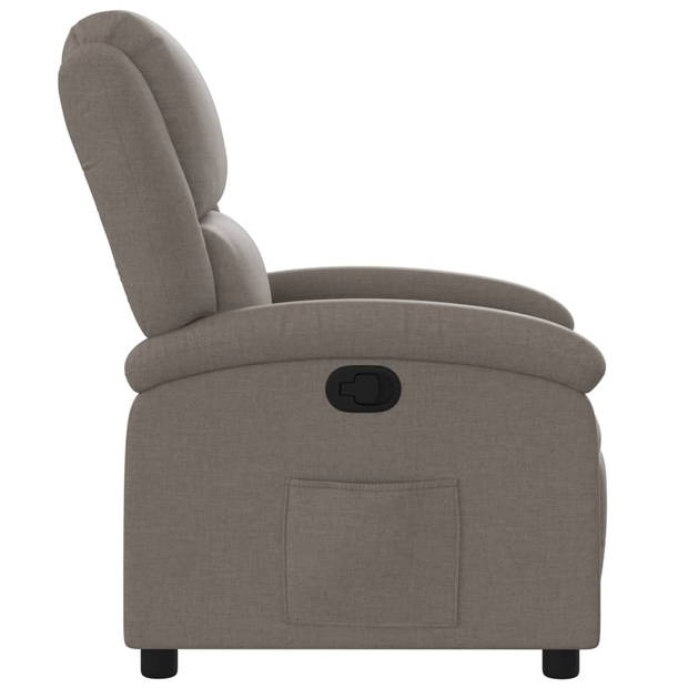 vidaXL Fauteuil verstelbaar stof taupe