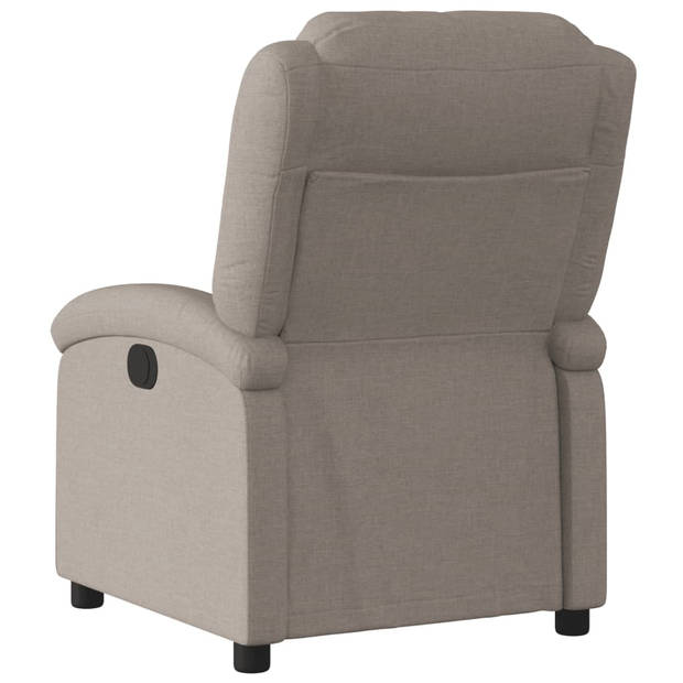 vidaXL Fauteuil verstelbaar stof taupe