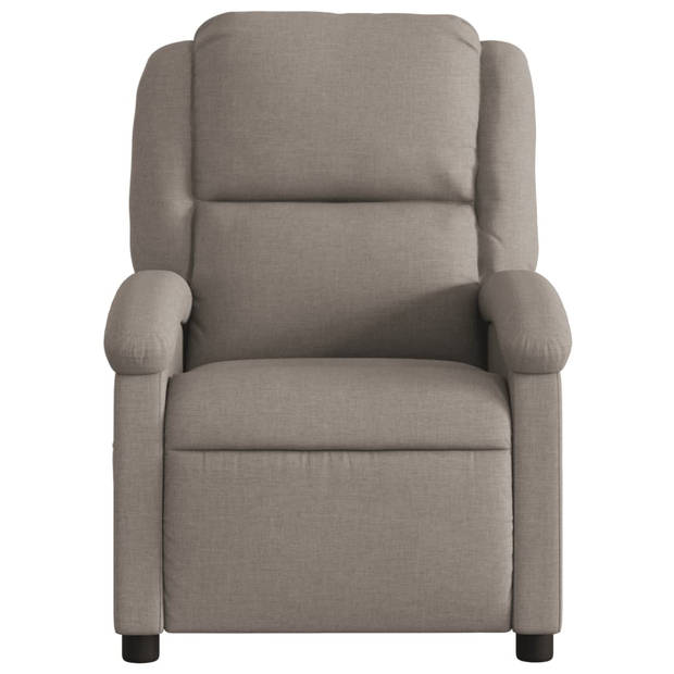 vidaXL Fauteuil verstelbaar stof taupe