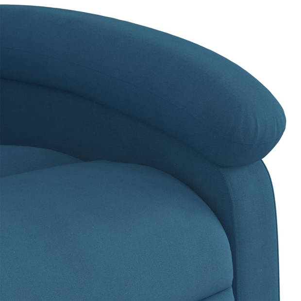 vidaXL Fauteuil verstelbaar fluweel blauw