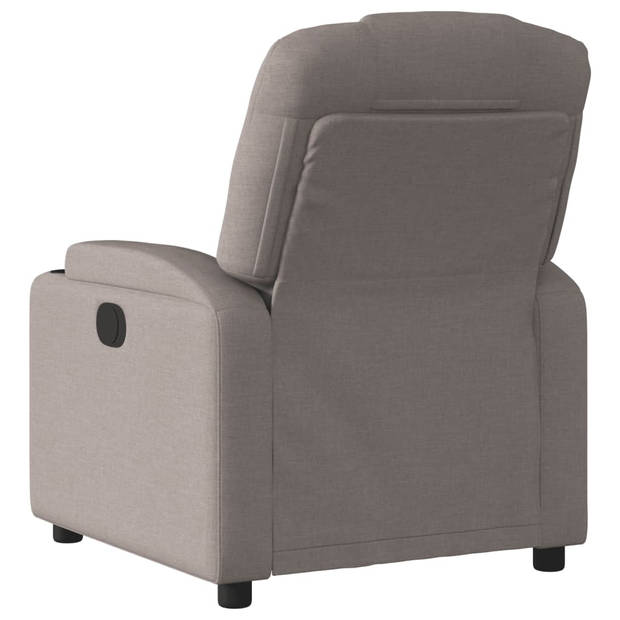 vidaXL Fauteuil verstelbaar stof taupe