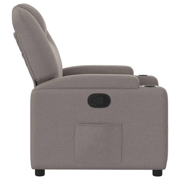 vidaXL Fauteuil verstelbaar stof taupe