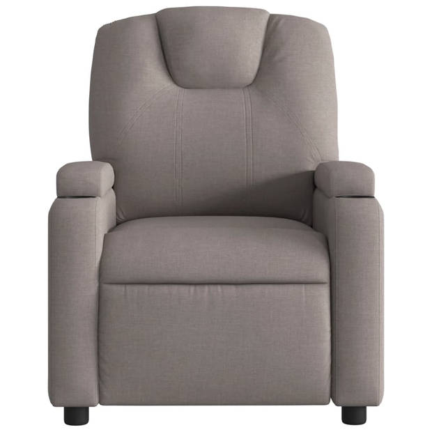 vidaXL Fauteuil verstelbaar stof taupe