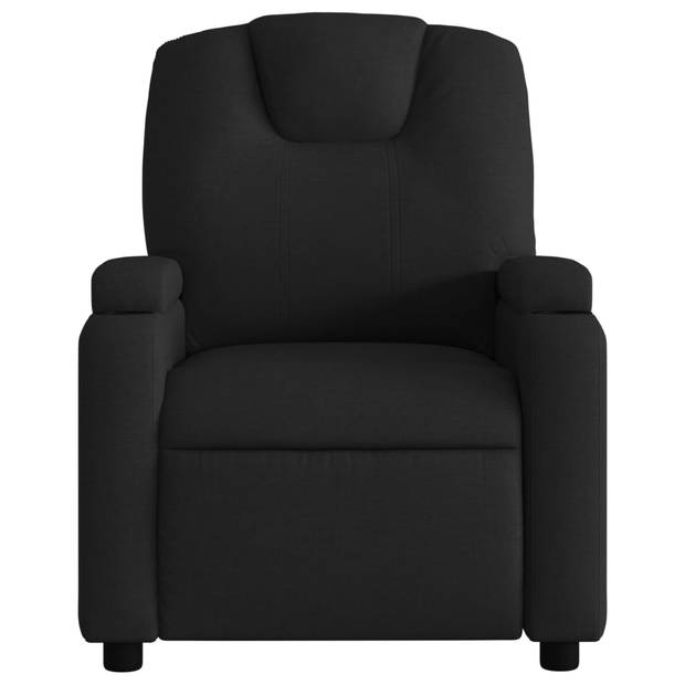 vidaXL Fauteuil verstelbaar stof zwart