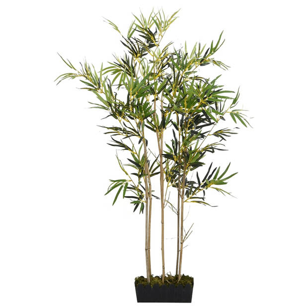 vidaXL Kunstplant bamboe 828 bladeren 150 cm groen