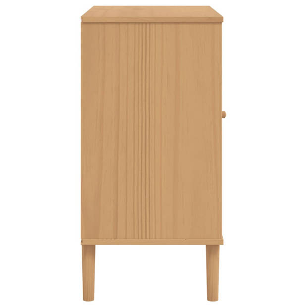 vidaXL Dressoir SENJA 80x40x80 cm rattan look massief grenenhout bruin