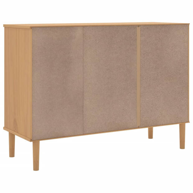 vidaXL Dressoir SENJA 112x40x80 cm rattan massief grenenhout bruin