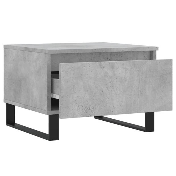 vidaXL Salontafel 50x46x35 cm bewerkt hout betongrijs