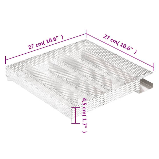 vidaXL Rookgenerator koud 5-kamers 27 cm roestvrij staal