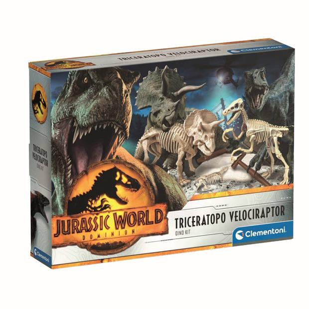 Clementoni Jurassic World Triceratops Velociraptor Graafset