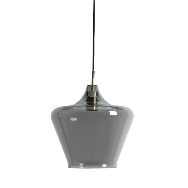 Light and Living hanglamp - zwart - glas - 2969012