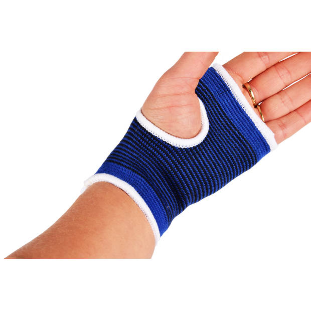 Polsbandages blauw Polsbraces Maat S 7.5*13 cm Sportbraces voor Polsondersteuning