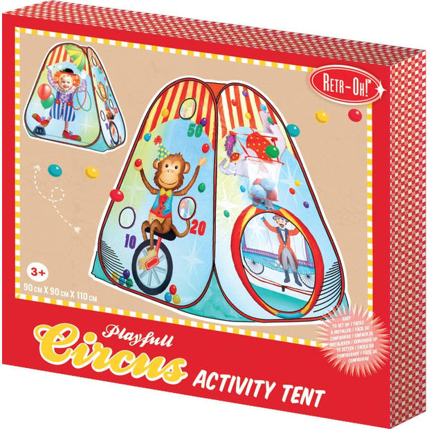 Pop-it-Up pop up speeltent kinderen Circus - 90x90x110 cm