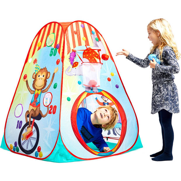 Pop-it-Up pop up speeltent kinderen Circus - 90x90x110 cm